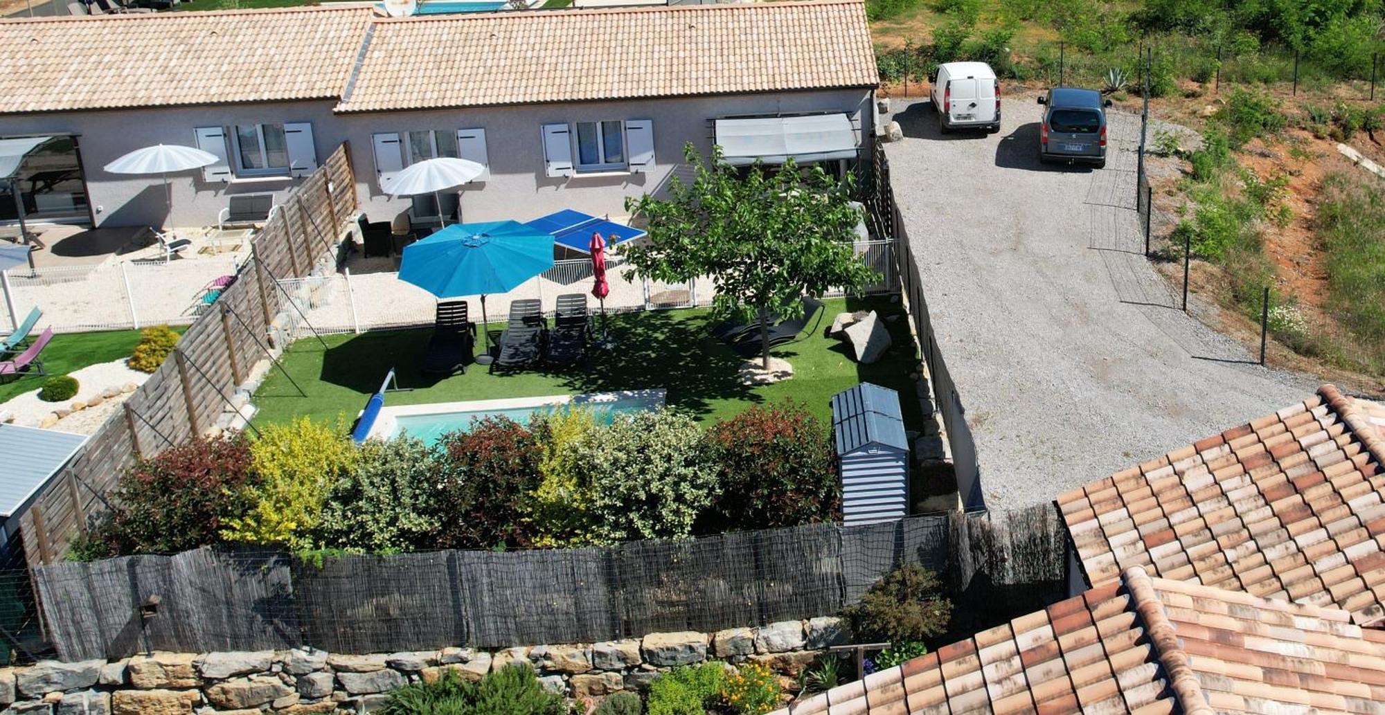 En Ardeche, Gite L'Odyssee Climatise Avec Sa Piscine Privee Et Chauffee Joyeuse Exteriör bild